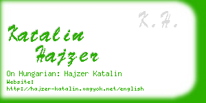 katalin hajzer business card